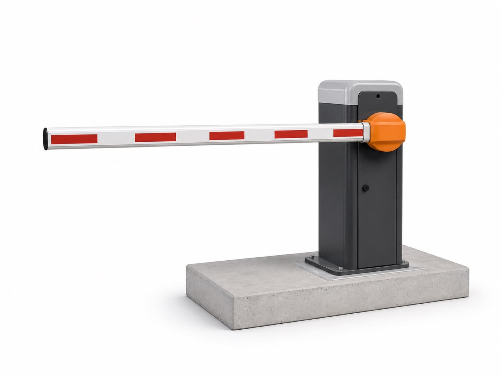 Schranke mit Fundament